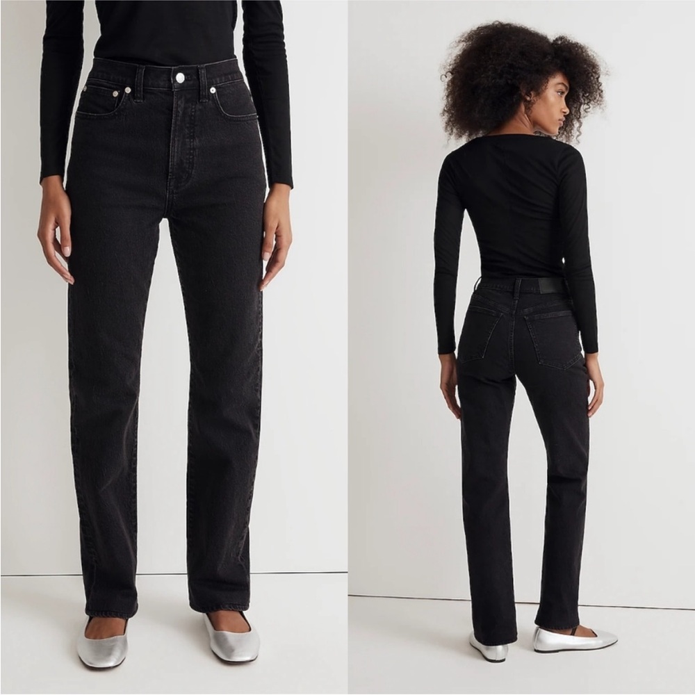 NWT Madewell High-Rise Straight Leg Women's Jeans - Black *90s STRAIGHT
